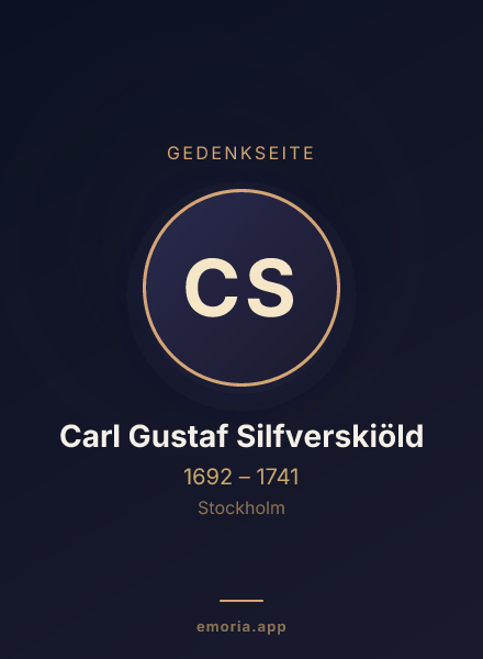 Gedenkportrait von Carl Gustaf Silfverskiöld