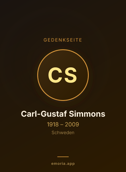Gedenkportrait von Carl-Gustaf Simmons