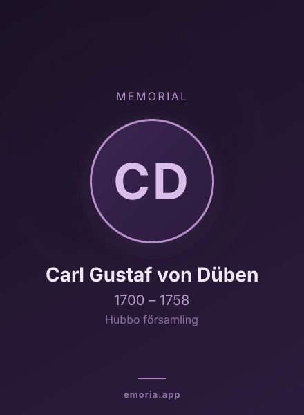 Memorial portrait of Carl Gustaf von Düben