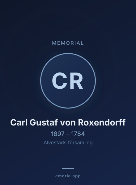 Memorial portrait of Carl Gustaf von Roxendorff