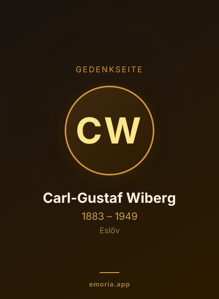 Gedenkportrait von Carl-Gustaf Wiberg