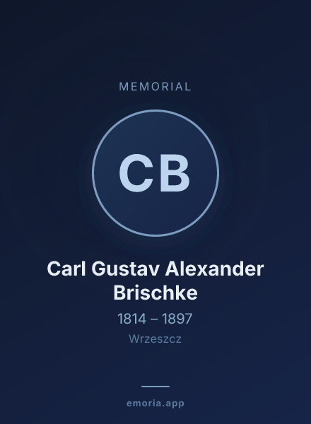 Memorial portrait of Carl Gustav Alexander Brischke