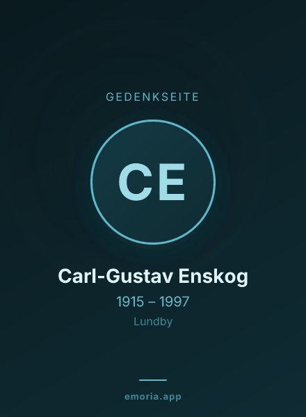 Gedenkportrait von Carl-Gustav Enskog