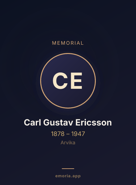 Memorial portrait of Carl Gustav Ericsson
