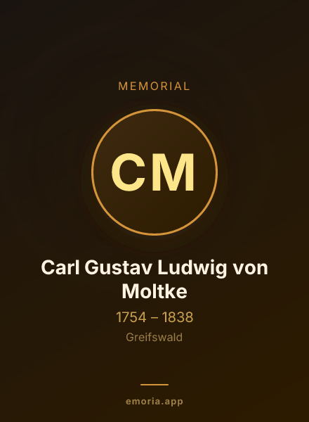 Memorial portrait of Carl Gustav Ludwig von Moltke