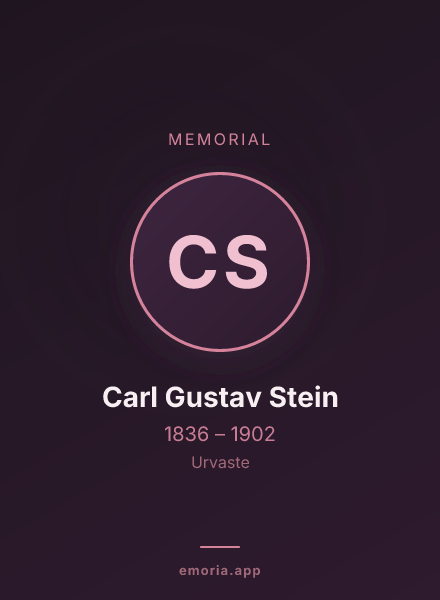 Memorial portrait of Carl Gustav Stein