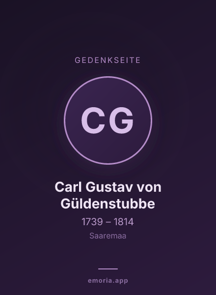 Gedenkportrait von Carl Gustav von Güldenstubbe