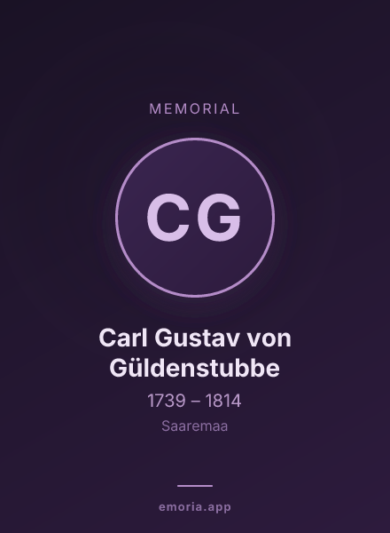 Memorial portrait of Carl Gustav von Güldenstubbe