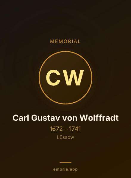 Memorial portrait of Carl Gustav von Wolffradt