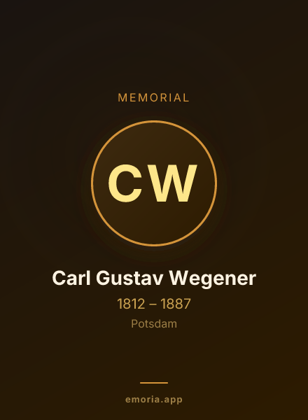 Memorial portrait of Carl Gustav Wegener