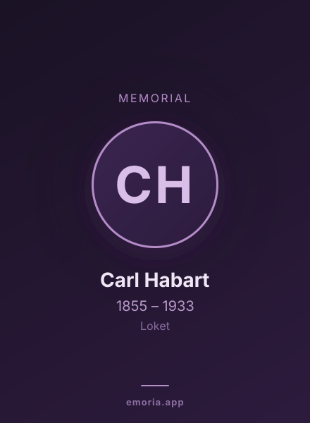 Memorial portrait of Carl Habart
