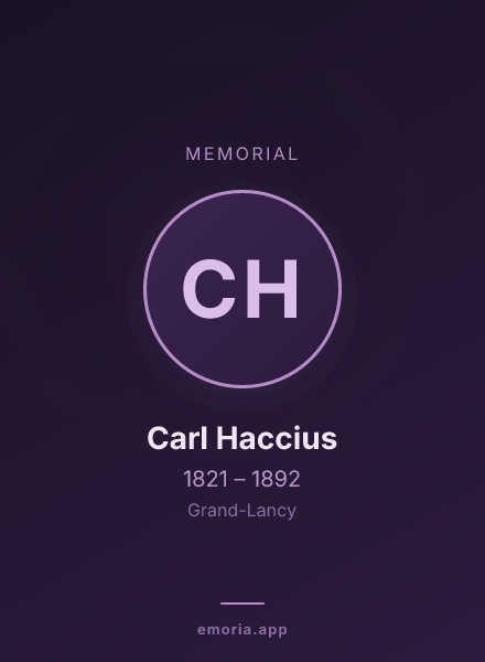 Memorial portrait of Carl Haccius