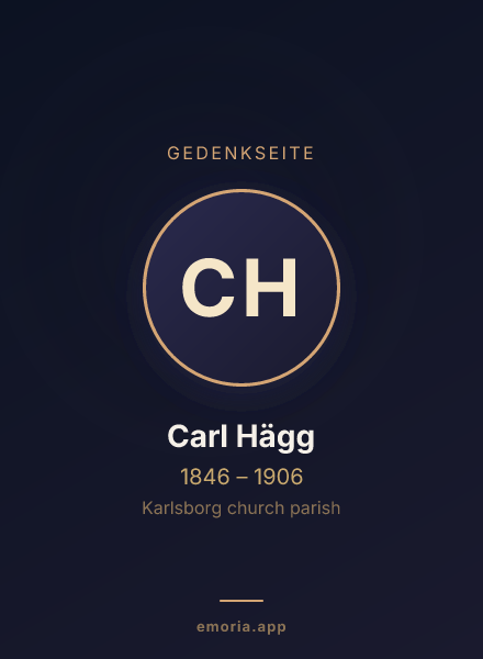 Gedenkportrait von Carl Hägg