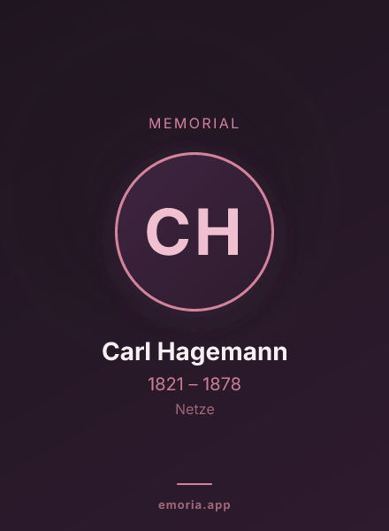 Memorial portrait of Carl Hagemann