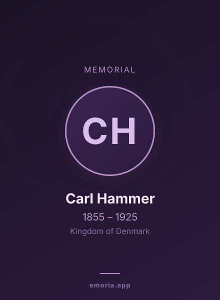 Memorial portrait of Carl Hammer