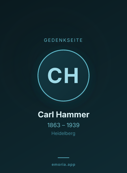 Gedenkportrait von Carl Hammer