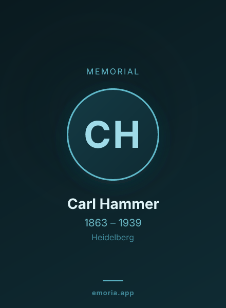 Memorial portrait of Carl Hammer