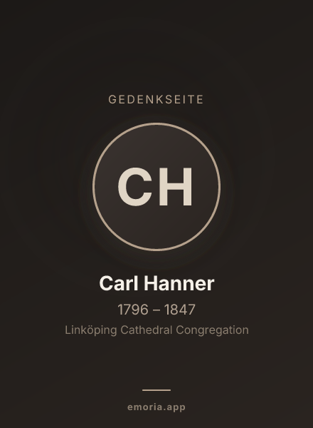 Gedenkportrait von Carl Hanner