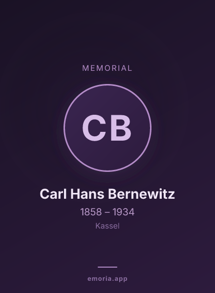 Memorial portrait of Carl Hans Bernewitz