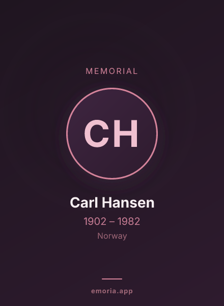 Memorial portrait of Carl Hansen