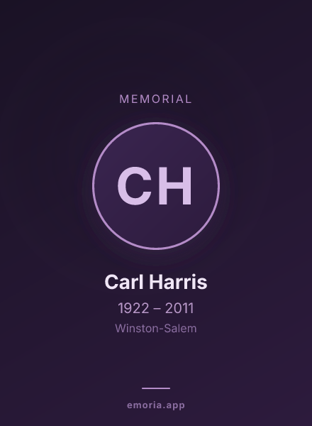 Memorial portrait of Carl Harris