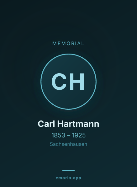 Memorial portrait of Carl Hartmann
