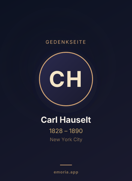 Gedenkportrait von Carl Hauselt