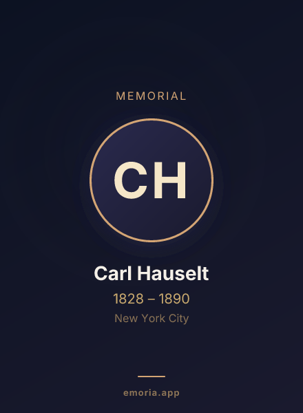 Memorial portrait of Carl Hauselt