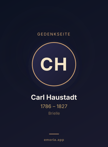 Gedenkportrait von Carl Haustadt