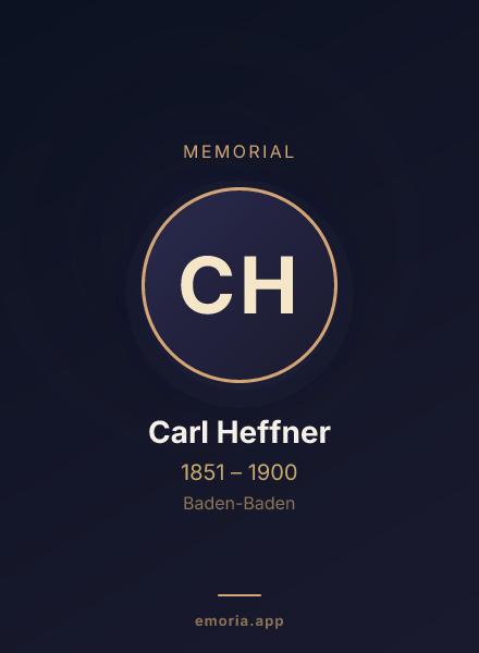 Memorial portrait of Carl Heffner