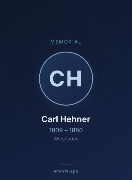 Memorial portrait of Carl Hehner