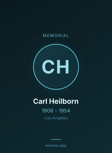 Memorial portrait of Carl Heilborn