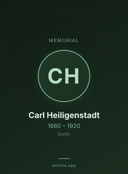 Memorial portrait of Carl Heiligenstadt