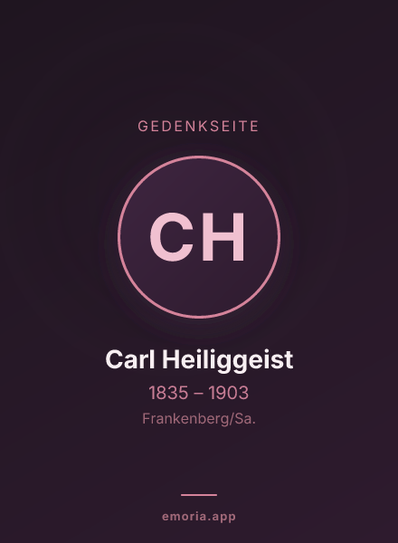Gedenkportrait von Carl Heiliggeist