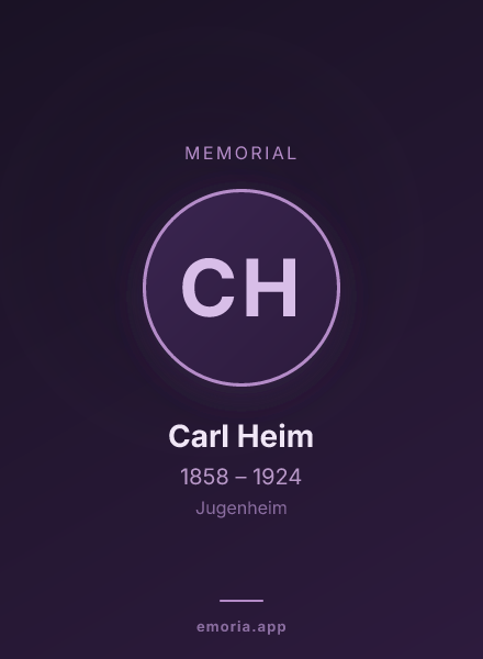Memorial portrait of Carl Heim