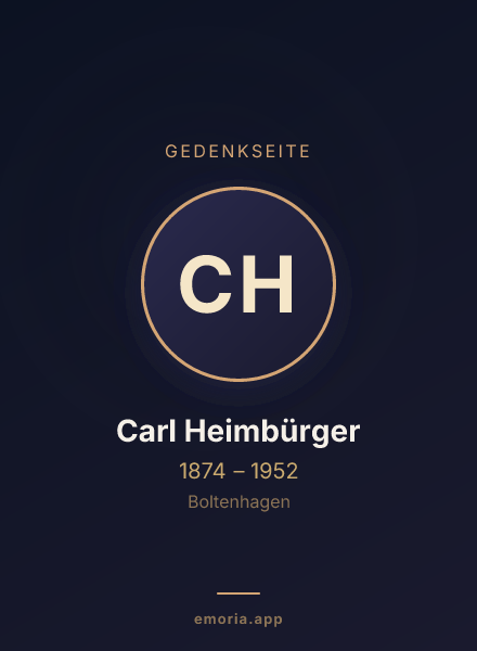 Gedenkportrait von Carl Heimbürger