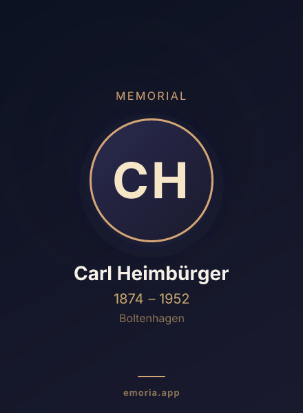 Memorial portrait of Carl Heimbürger