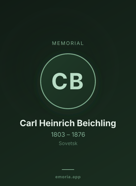 Memorial portrait of Carl Heinrich Beichling
