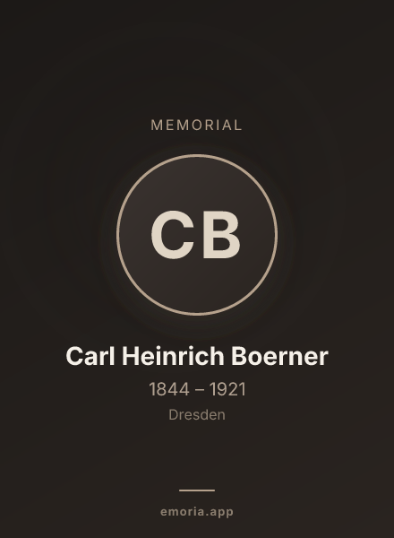 Memorial portrait of Carl Heinrich Boerner