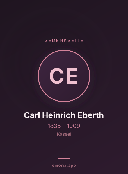Gedenkportrait von Carl Heinrich Eberth