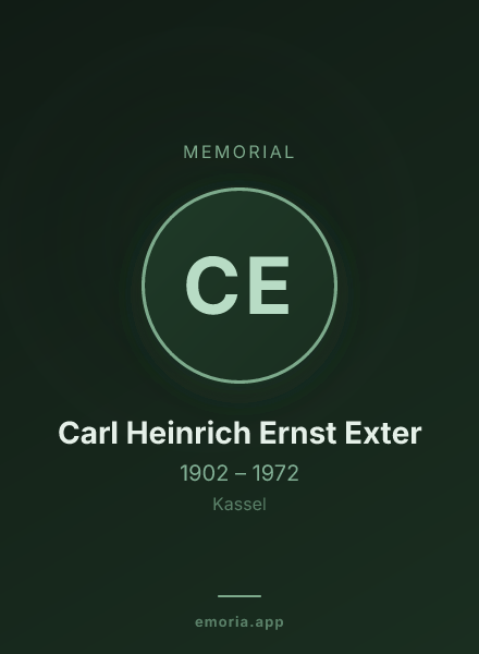 Memorial portrait of Carl Heinrich Ernst Exter