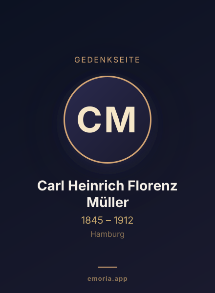 Gedenkportrait von Carl Heinrich Florenz Müller