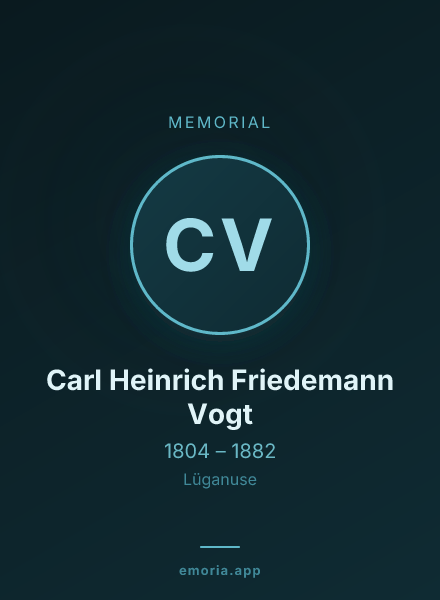 Memorial portrait of Carl Heinrich Friedemann Vogt
