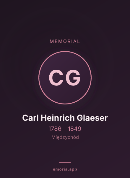 Memorial portrait of Carl Heinrich Glaeser