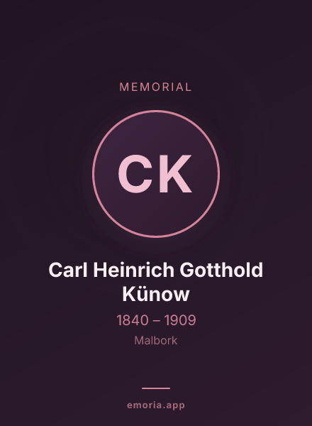 Memorial portrait of Carl Heinrich Gotthold Künow