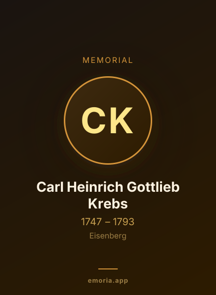 Memorial portrait of Carl Heinrich Gottlieb Krebs
