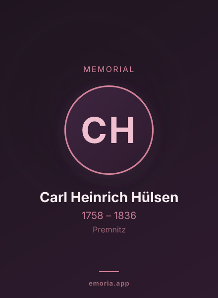Memorial portrait of Carl Heinrich Hülsen