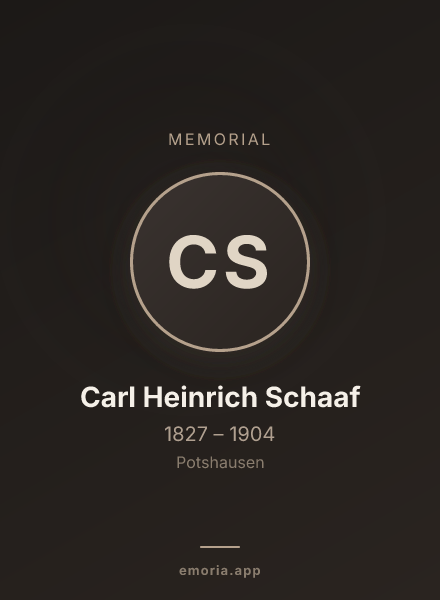 Memorial portrait of Carl Heinrich Schaaf