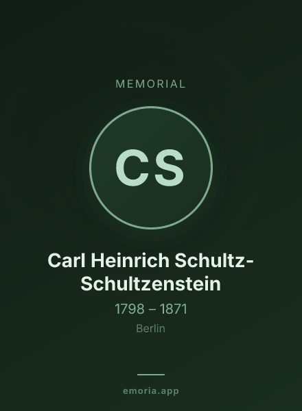 Memorial portrait of Carl Heinrich Schultz-Schultzenstein