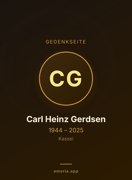 Gedenkportrait von Carl Heinz Gerdsen